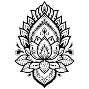 flor de loto plantilla para tattoo